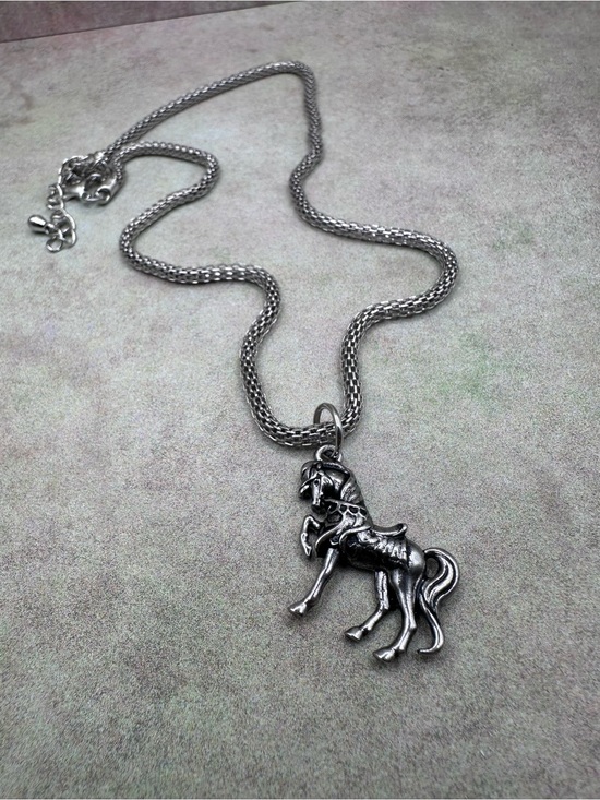 Jewelry - Sterling-Color Horse Pendant Necklace